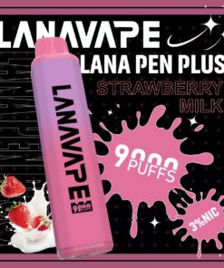 LANA Pen Plus 9000口發光一次性拋棄式電子煙草莓牛奶口味開箱，小七電子煙現貨供應，還原濃郁絲滑奶香與鮮酸果蜜搭配Mesh網芯與650mAh充電，拒絕死甜大口數潮流口糧指南