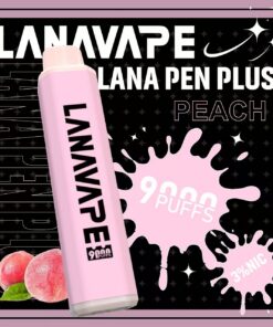 LANA Pen Plus 9000口發光一次性拋棄式電子煙水蜜桃口味開箱，小七電子煙現貨供應，還原初熟蜜桃爆汁感搭配Mesh網芯與650mAh可充電式Type-C，生津去膩大口數潮流口糧指南